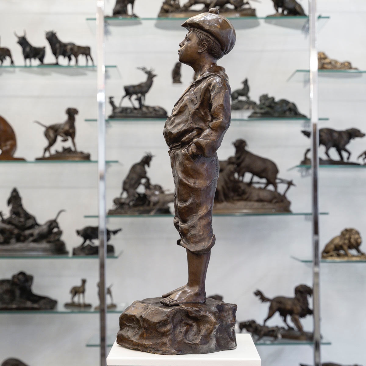 Sculpture - Mousse Siffleur , Auguste Moreau (1834-1917) - Bronze-photo-4
