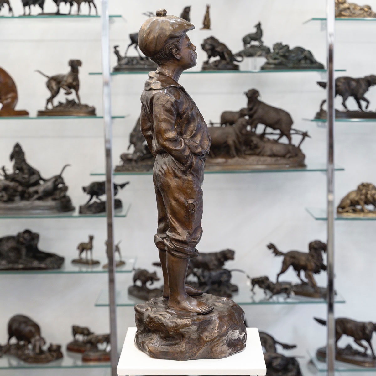 Sculpture - Mousse Siffleur , Auguste Moreau (1834-1917) - Bronze-photo-3