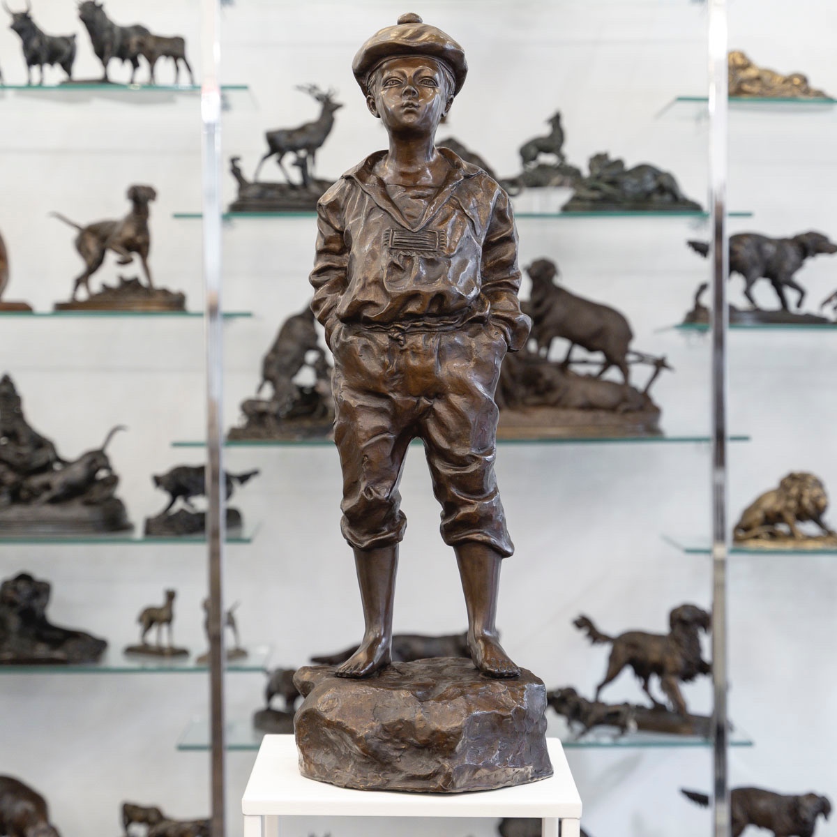 Sculpture - Mousse Siffleur , Auguste Moreau (1834-1917) - Bronze