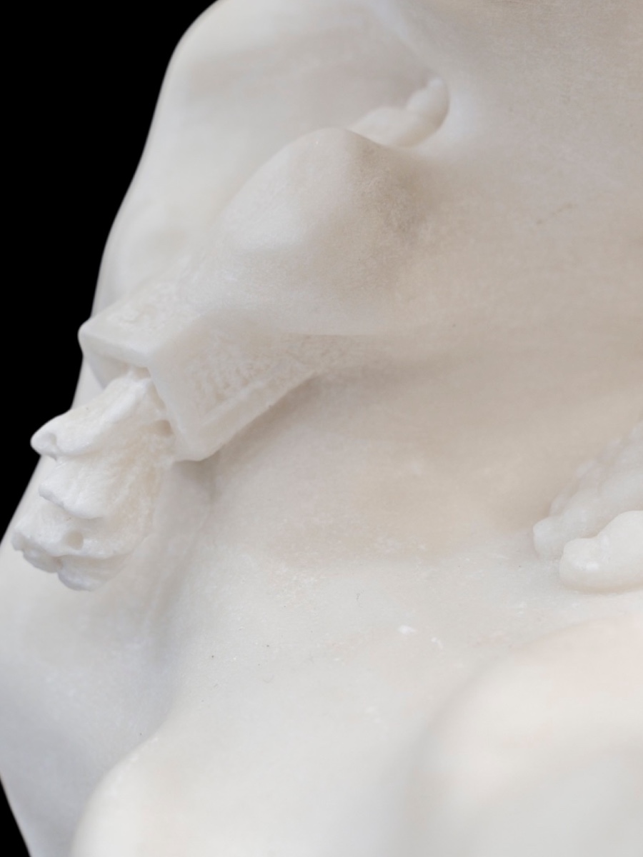 Sculpture - Venus And Cupid , Guglielmo Puoi (1850-1915) - Marble-photo-6