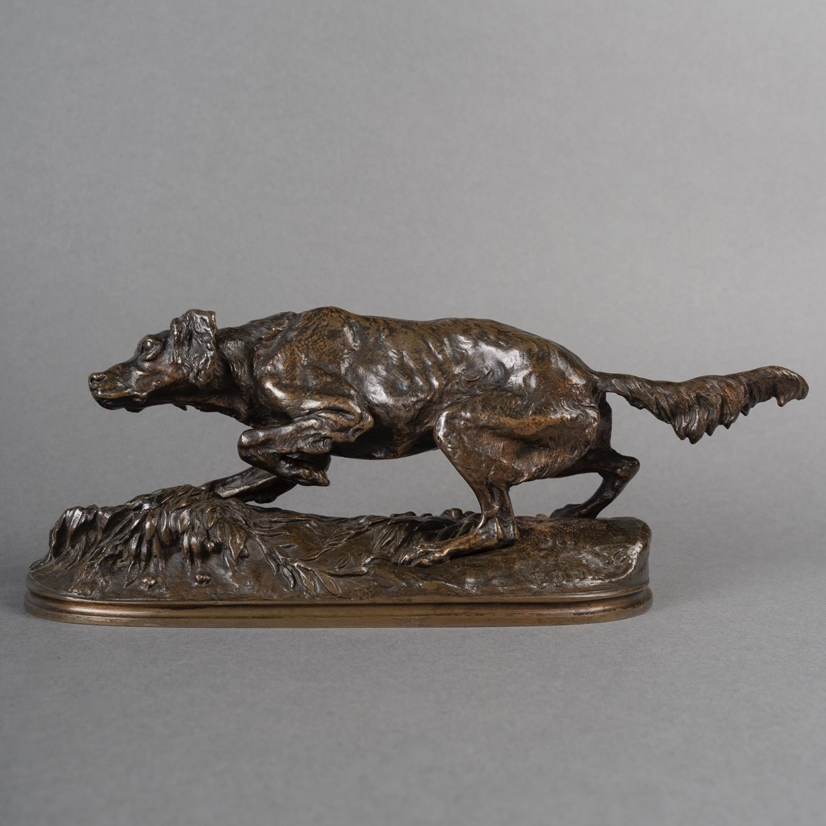 Sculpture - Sultan Spaniel Dog , Pierre - Jules Mêne (1810-1879) - Bronze