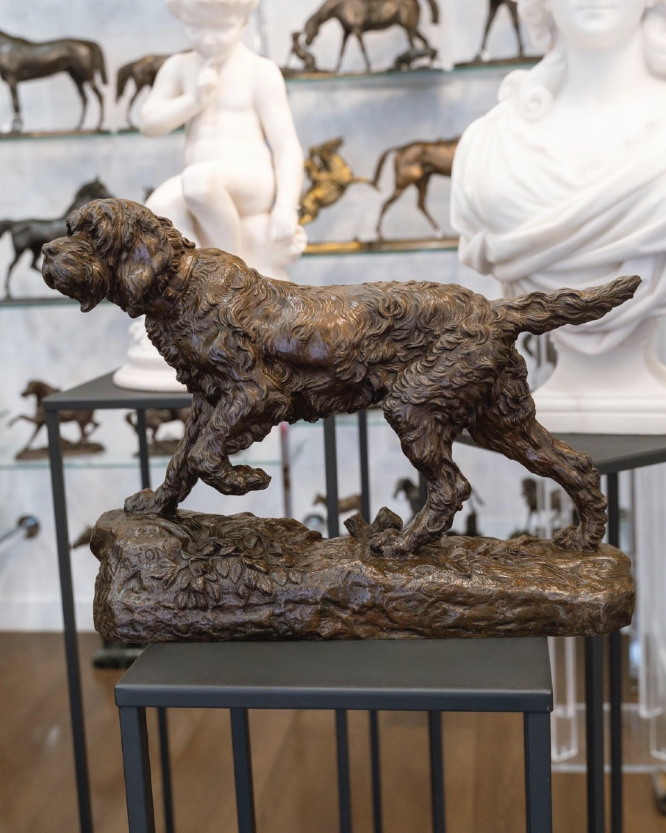 Sculpture  - Le Chien Marco , Charles Valton (1851-1918) - Bronze -photo-3