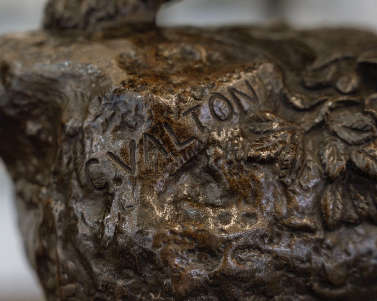 Sculpture  - Le Chien Marco , Charles Valton (1851-1918) - Bronze -photo-6