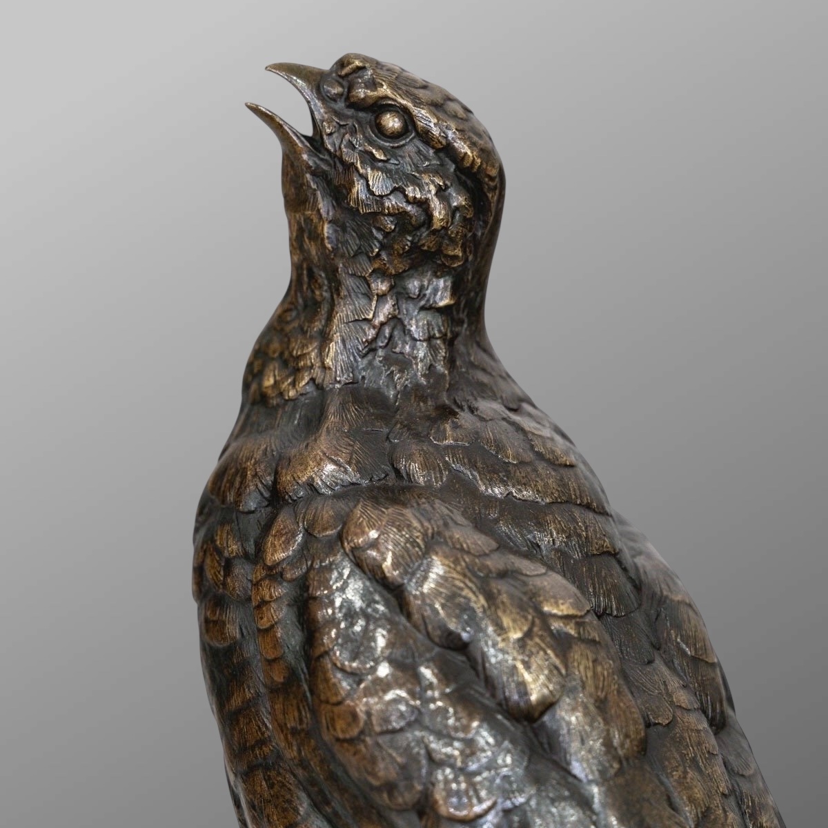 Sculpture - La Perdrix , Alfred Dubucand (1828 - 1894) - Bronze -photo-3