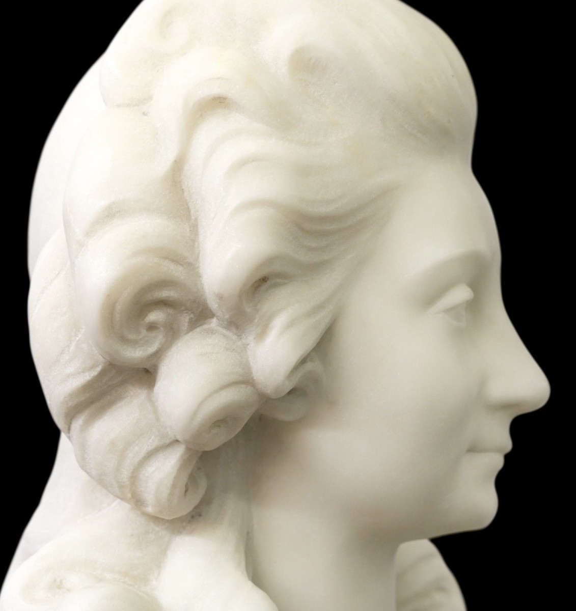 Sculpture - Bust "madame De Pompadour", Guglielmo Pugi (1850-1915) - Marble-photo-3