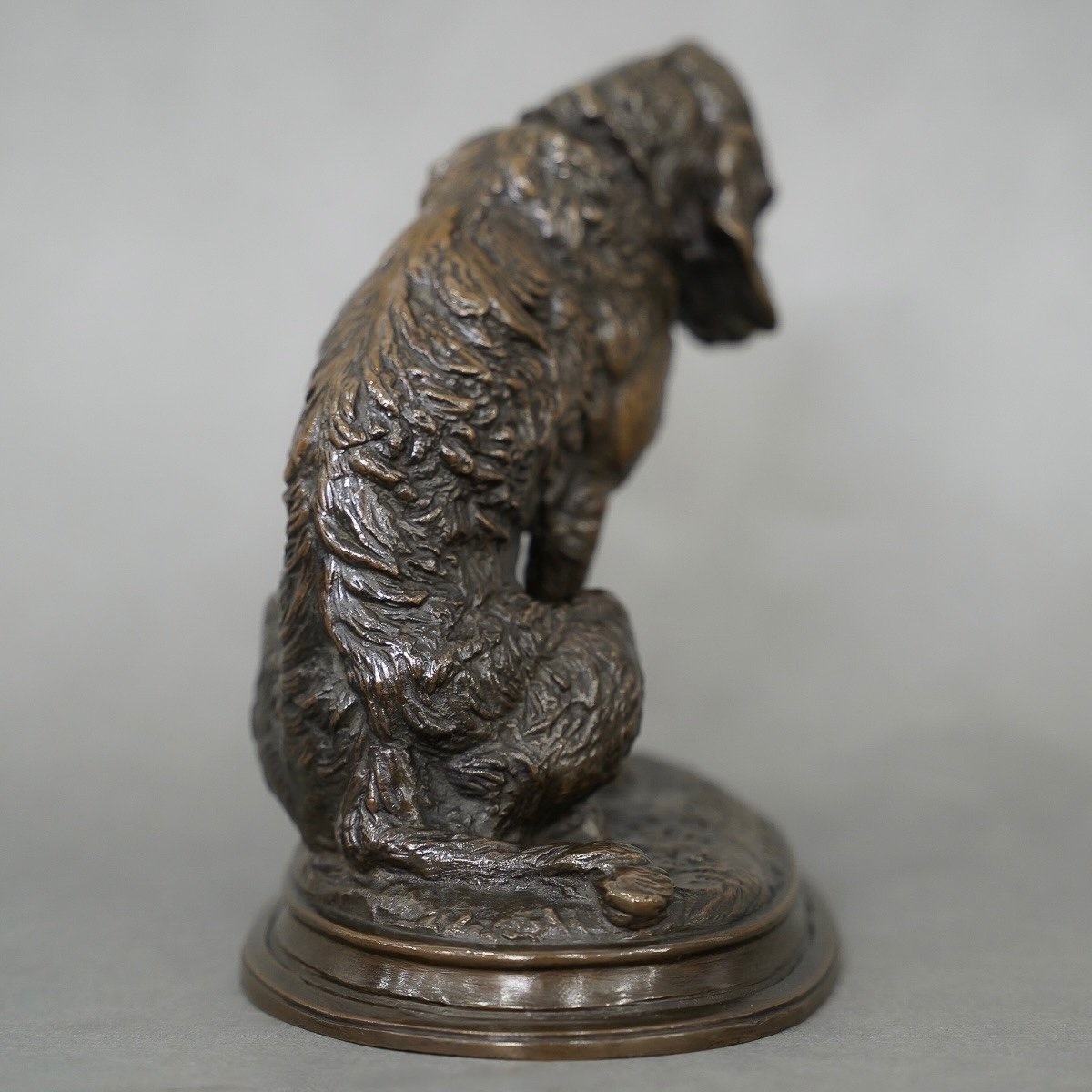 Sculpture - Chien Terrier Assis , Emmanuel Frémiet (1824-1910) - Bronze-photo-2