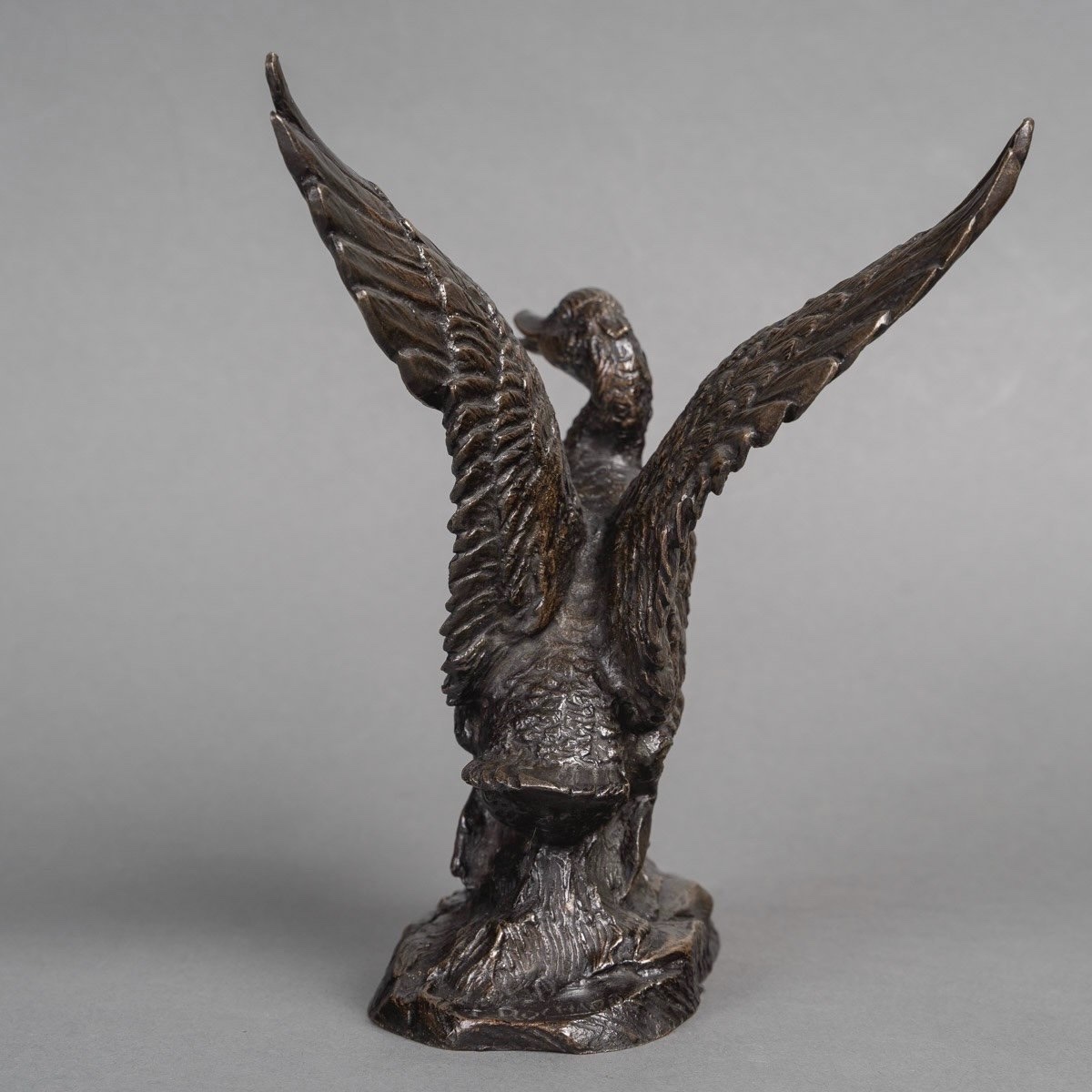 Sculpture - The Flight Of The Duck , Irénée Félix René Rochard (1906-1984) - Bronze-photo-2