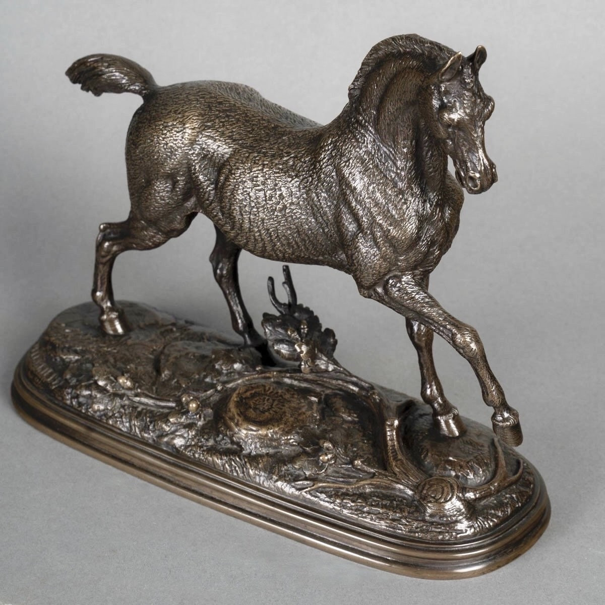 Sculpture - Le Cheval Libre , Paul - Édouard Delabrièrre (1829-1912) - Bronze-photo-3