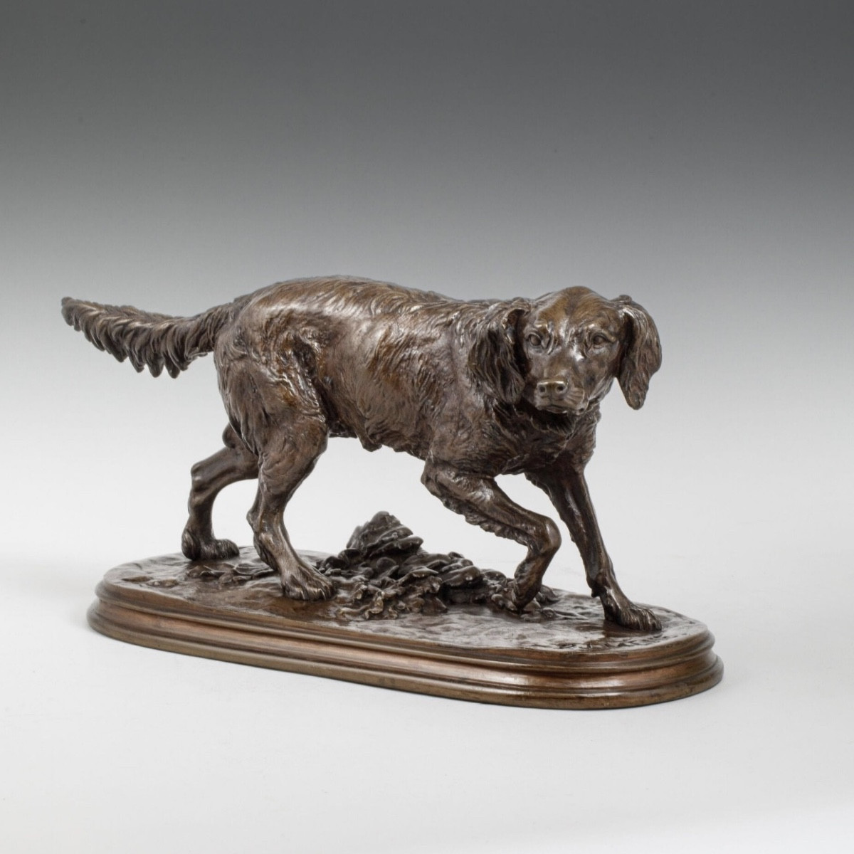 Sculpture - French Spaniel Dog Fabio No. 2 , Pierre - Jules Mene (1810-1879) - Bronze-photo-2