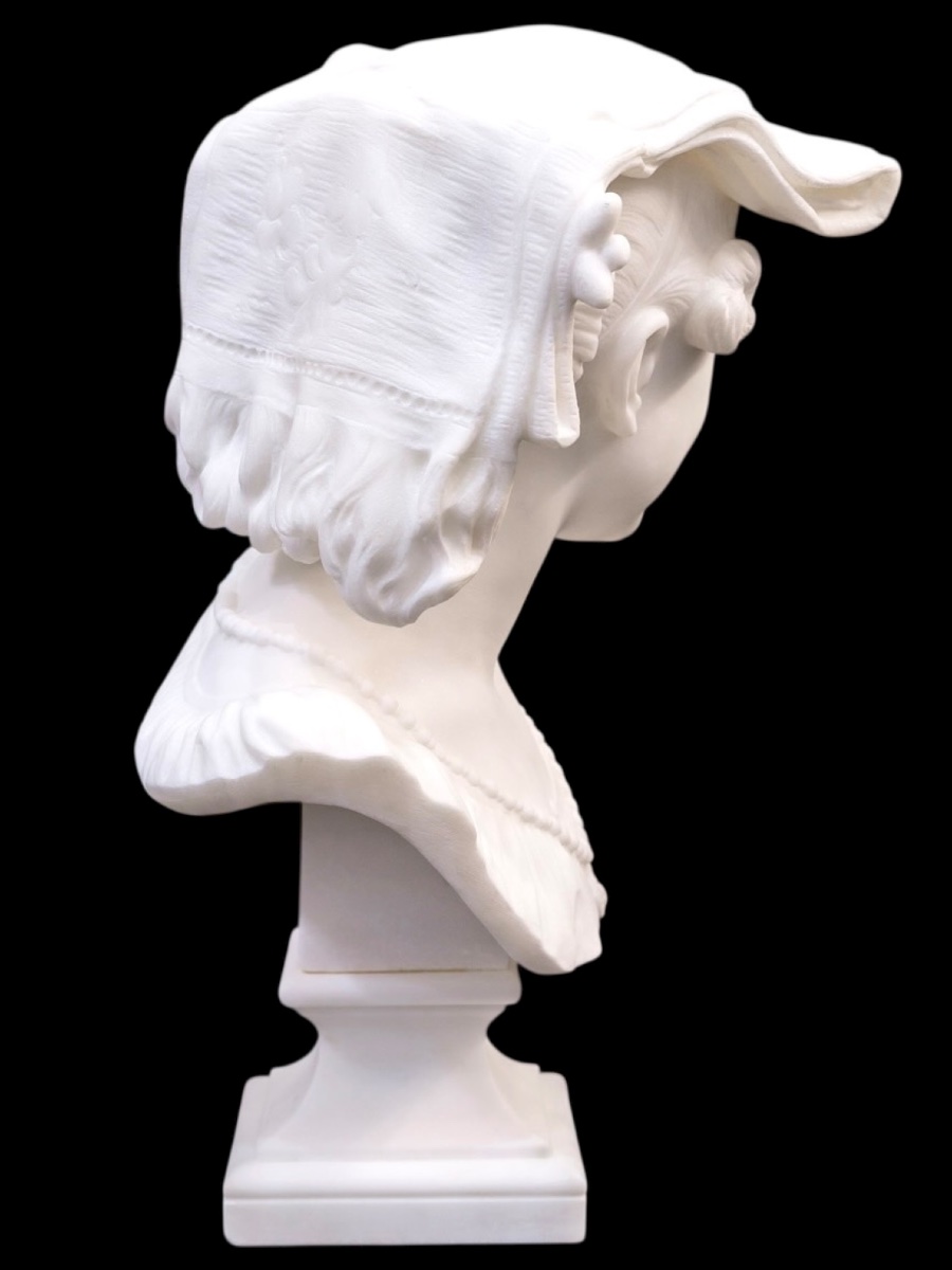 Sculpture - La Rieuse Napolitaine , Jean - Baptiste Carpeaux (1827-1875) - Marbre  -photo-3