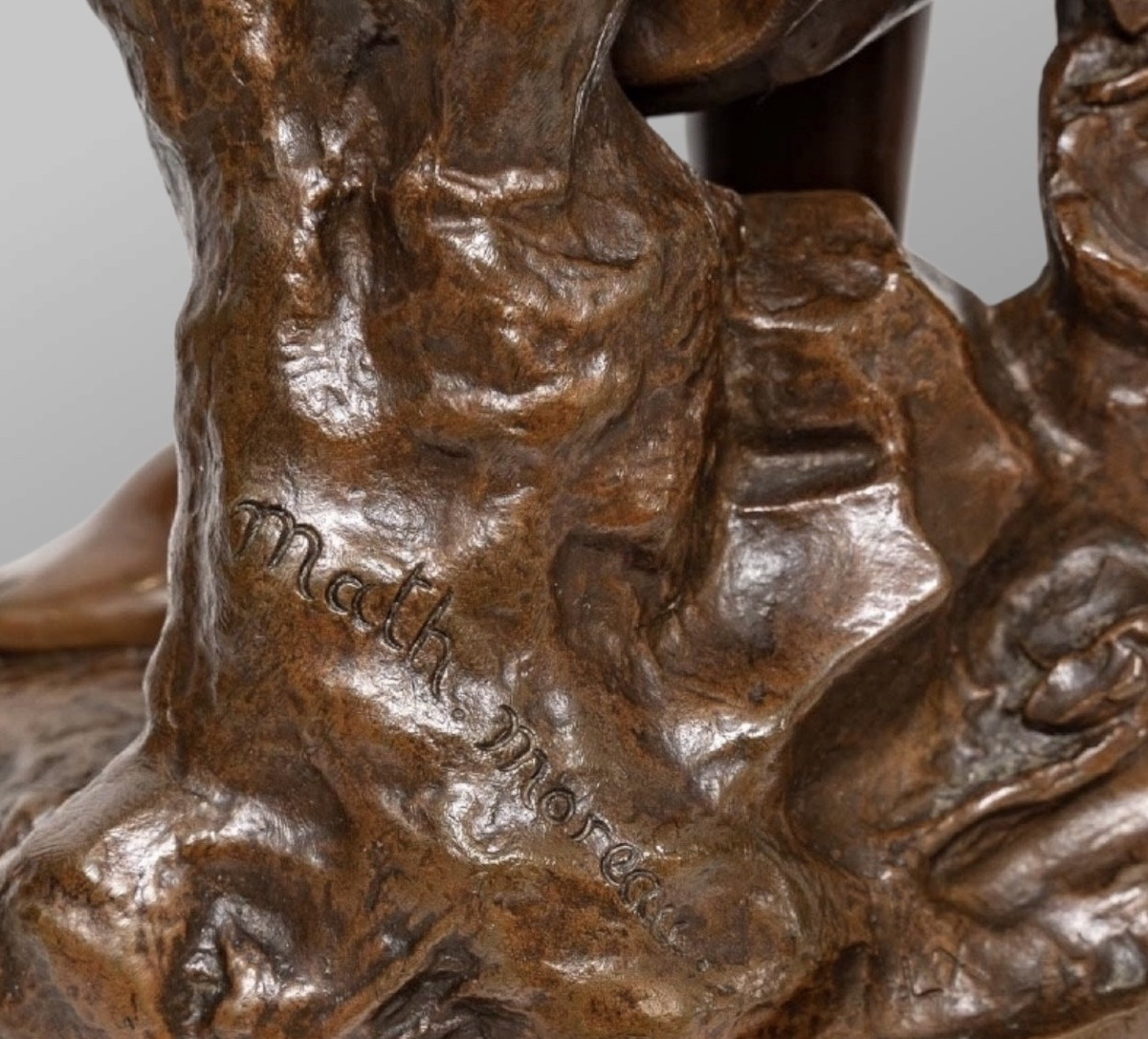 Sculpture - Jeune Fille à La Gerbe De Blé , Mathurin Moreau (1822-1912) - Bronze -photo-7