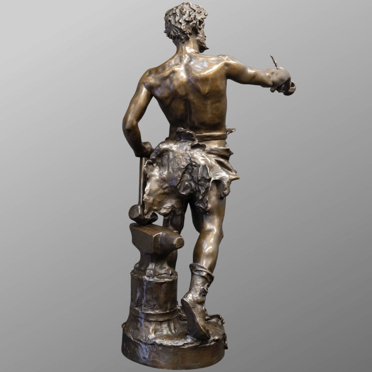 Sculpture - The Work , Eugene Marioton (1857-1933) - Bronze-photo-4