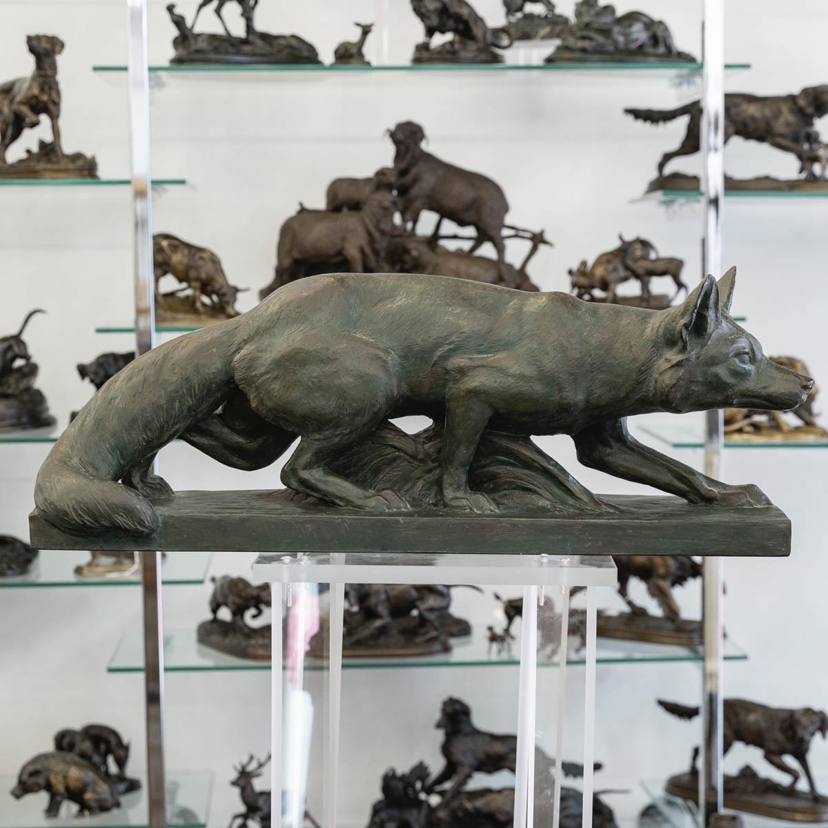 Sculpture - The Fox , Henri Bargas - Terracotta-photo-2