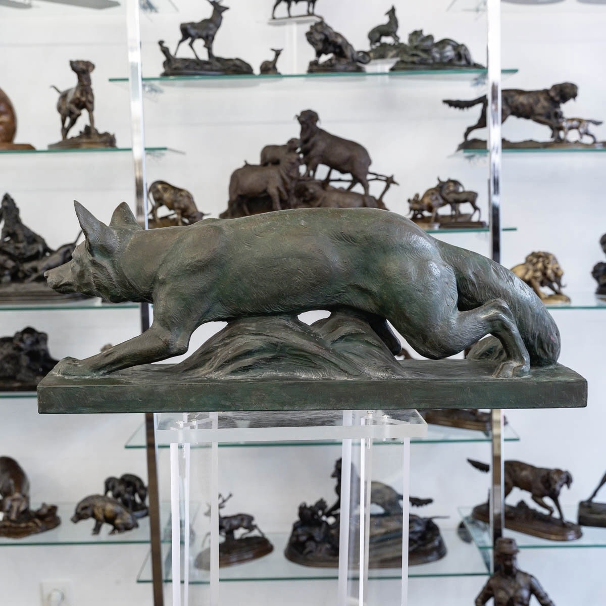 Sculpture - The Fox , Henri Bargas - Terracotta-photo-4