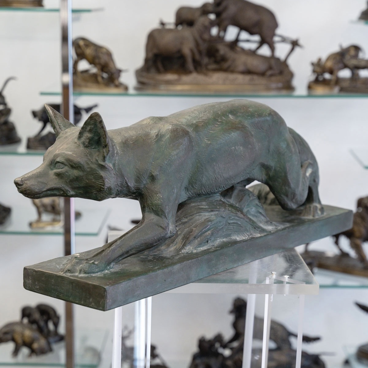 Sculpture - The Fox , Henri Bargas - Terracotta-photo-1