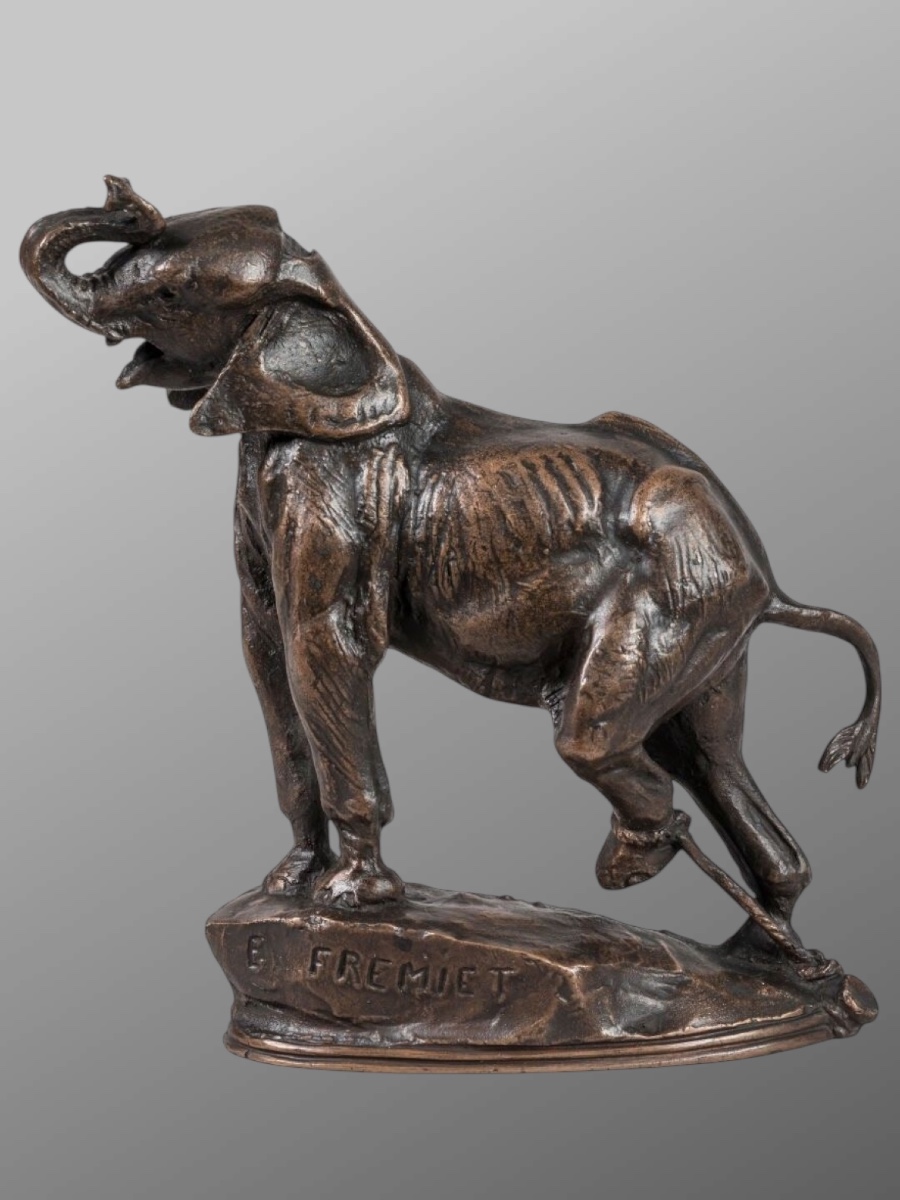 Sculpture - Éléphanteau Entravé , Emmanuel FRÉMIET (1824-1910) - Bronze