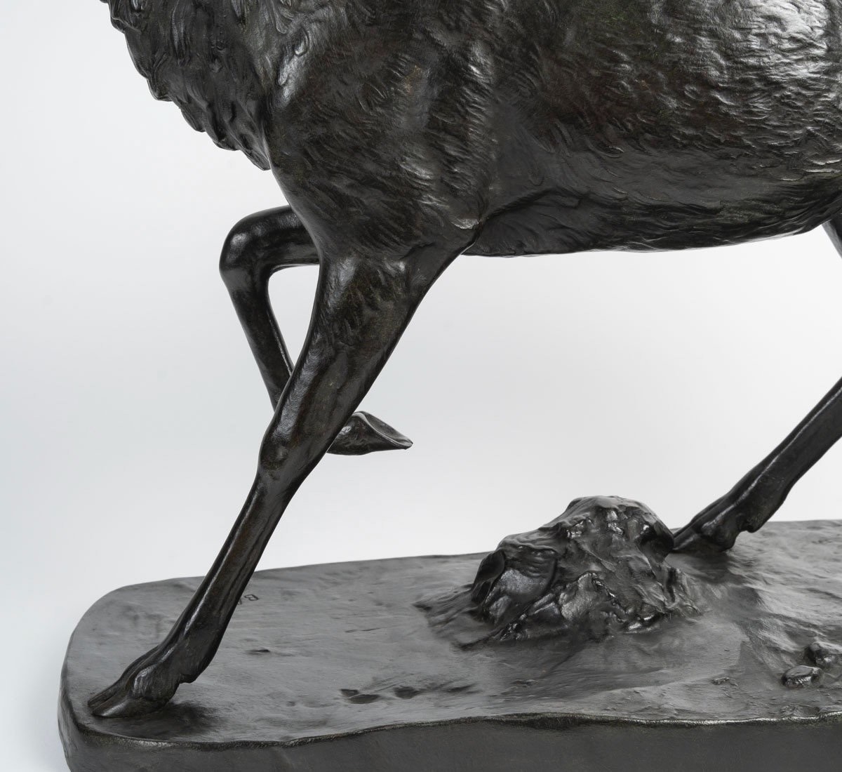 Sculpture - The Standing Deer , Antoine-louis Barye (1795-1875) - Bronze-photo-4