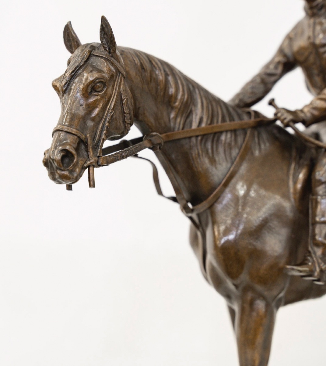 Sculpture - Jockey "Retour Au Pesage" , Jules Moigniez (1835-1894) - Bronze-photo-6