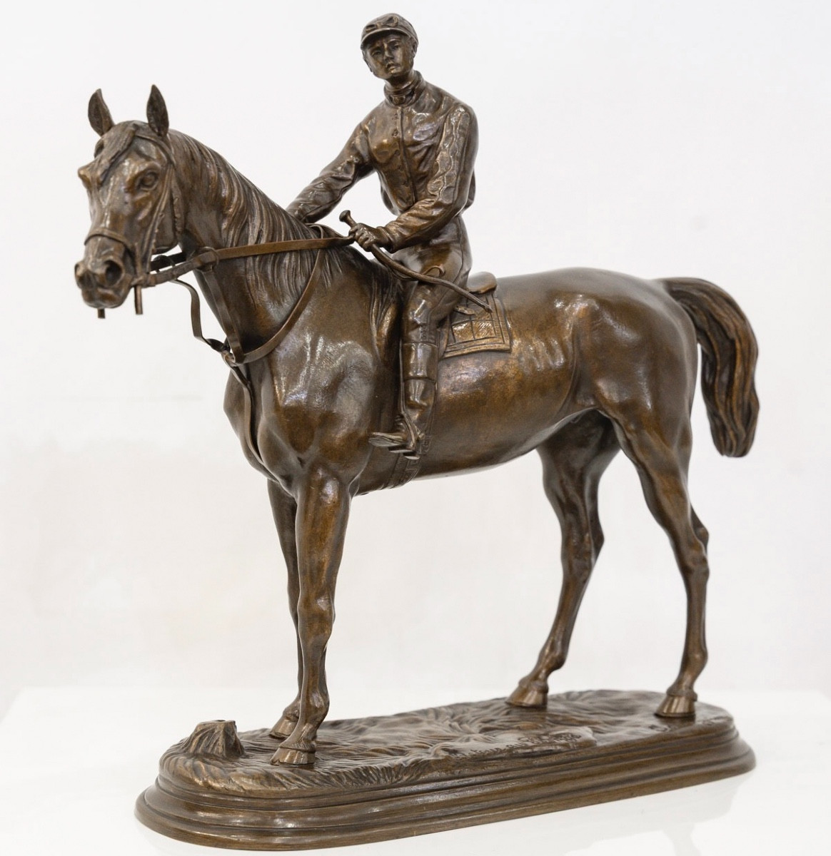 Sculpture - Jockey "Retour Au Pesage" , Jules Moigniez (1835-1894) - Bronze