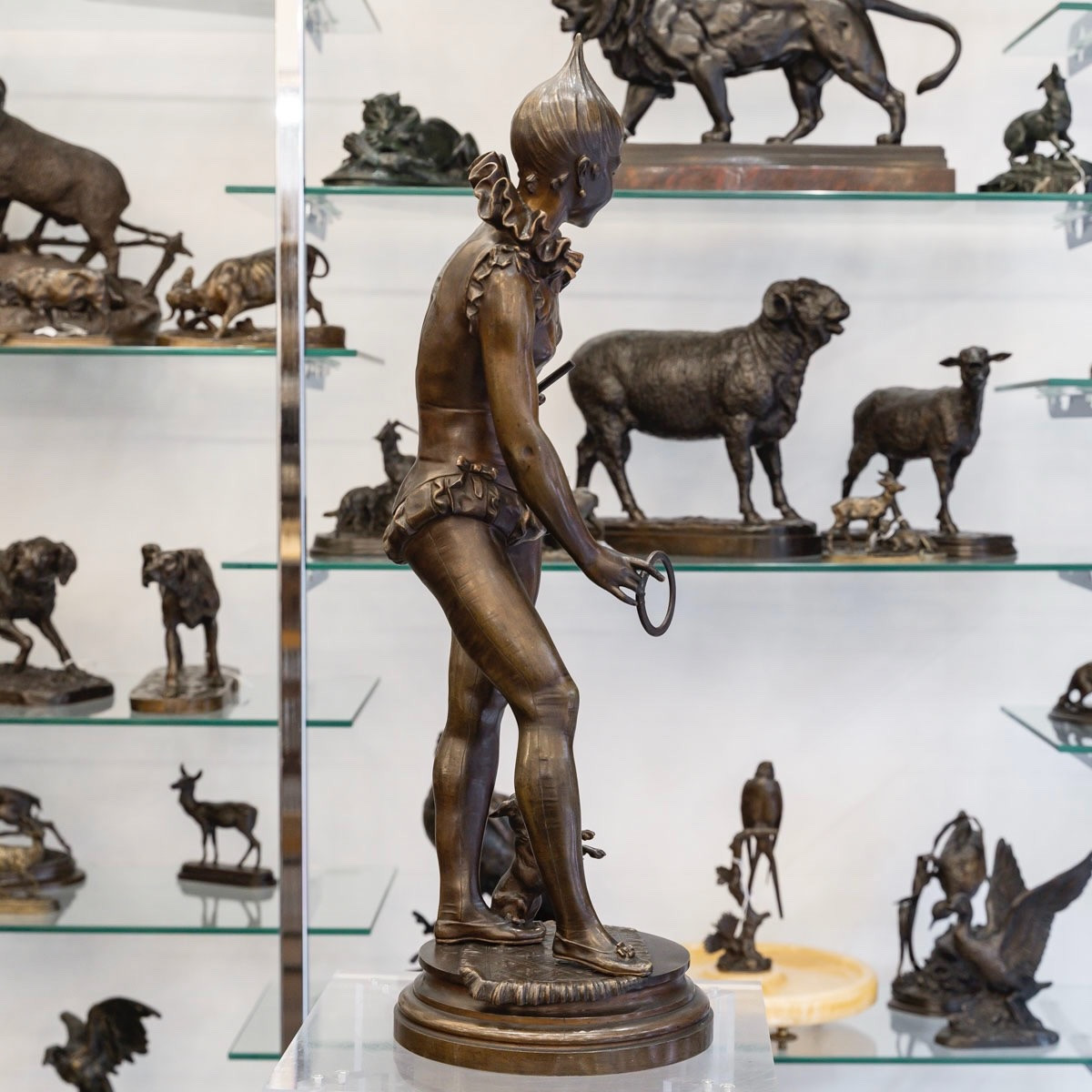 Sculpture - The Dog Trainer , Vincent Désiré Faure De Broussé (1843-1908) - Bronze-photo-3