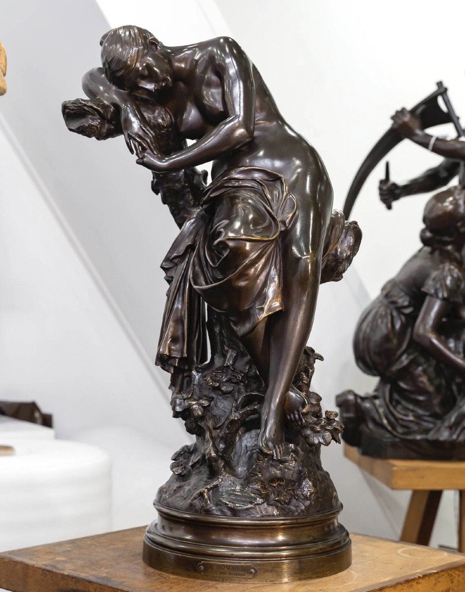 Sculpture - Sleep , Luca Madrassi (1848-1919) - Bronze