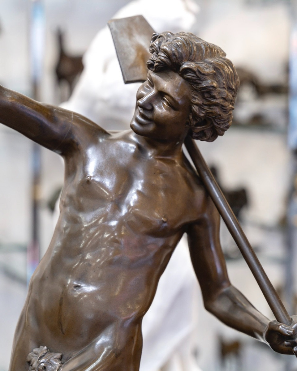 Sculpture - A Find In Pompeii , Hippolyte Alexandre Moulin (1832-1884) - Bronze-photo-3