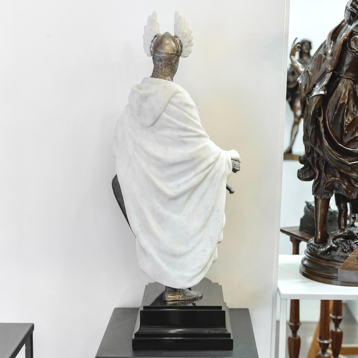 Sculpture - Lohengrin , Knight Of The Grail By Paul Philippe (1870-1930) - Bronze And Marble-photo-3