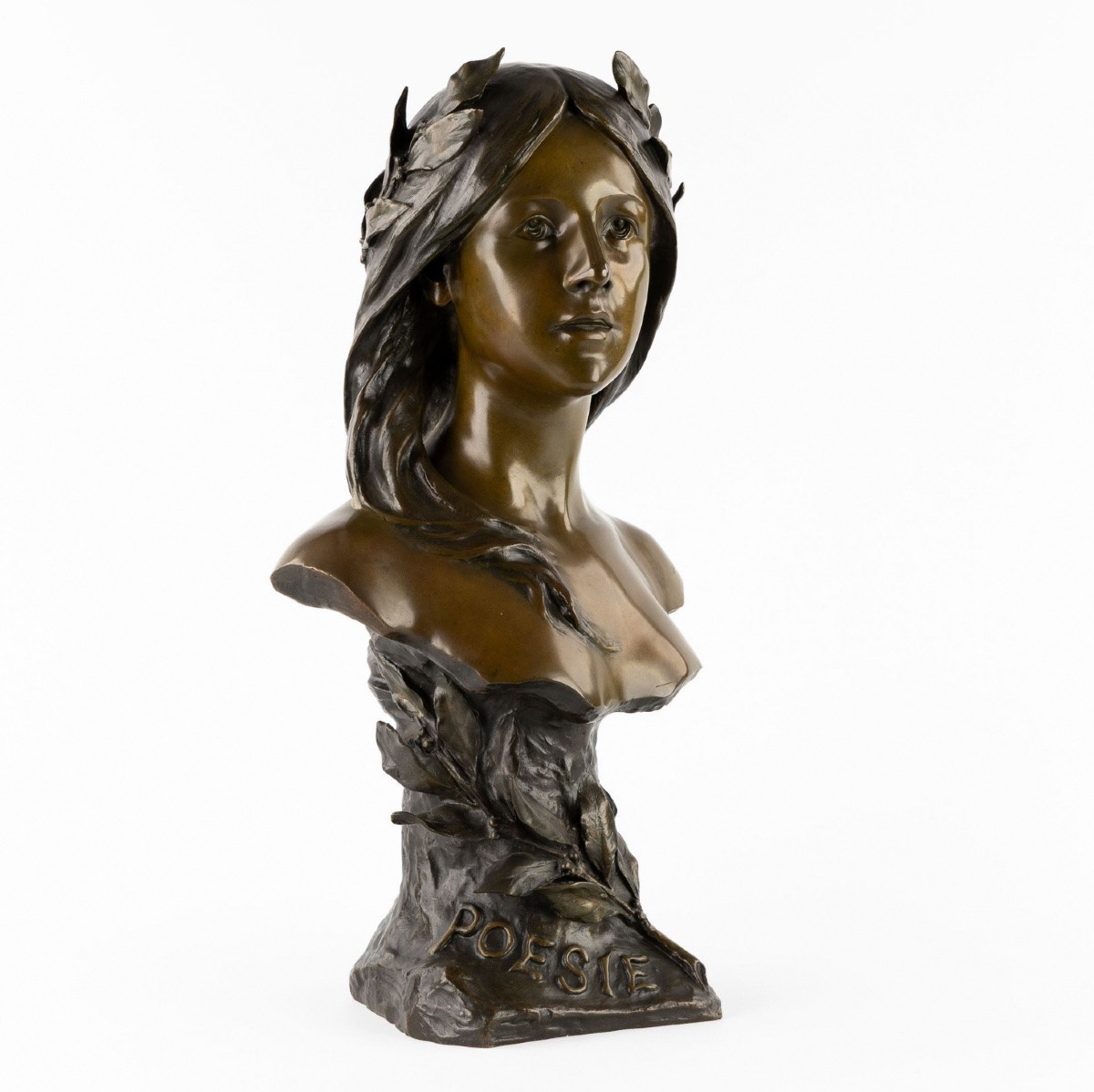 Sculpture - Poésie , Henri Godet (1863-1937) - Bronze-photo-2