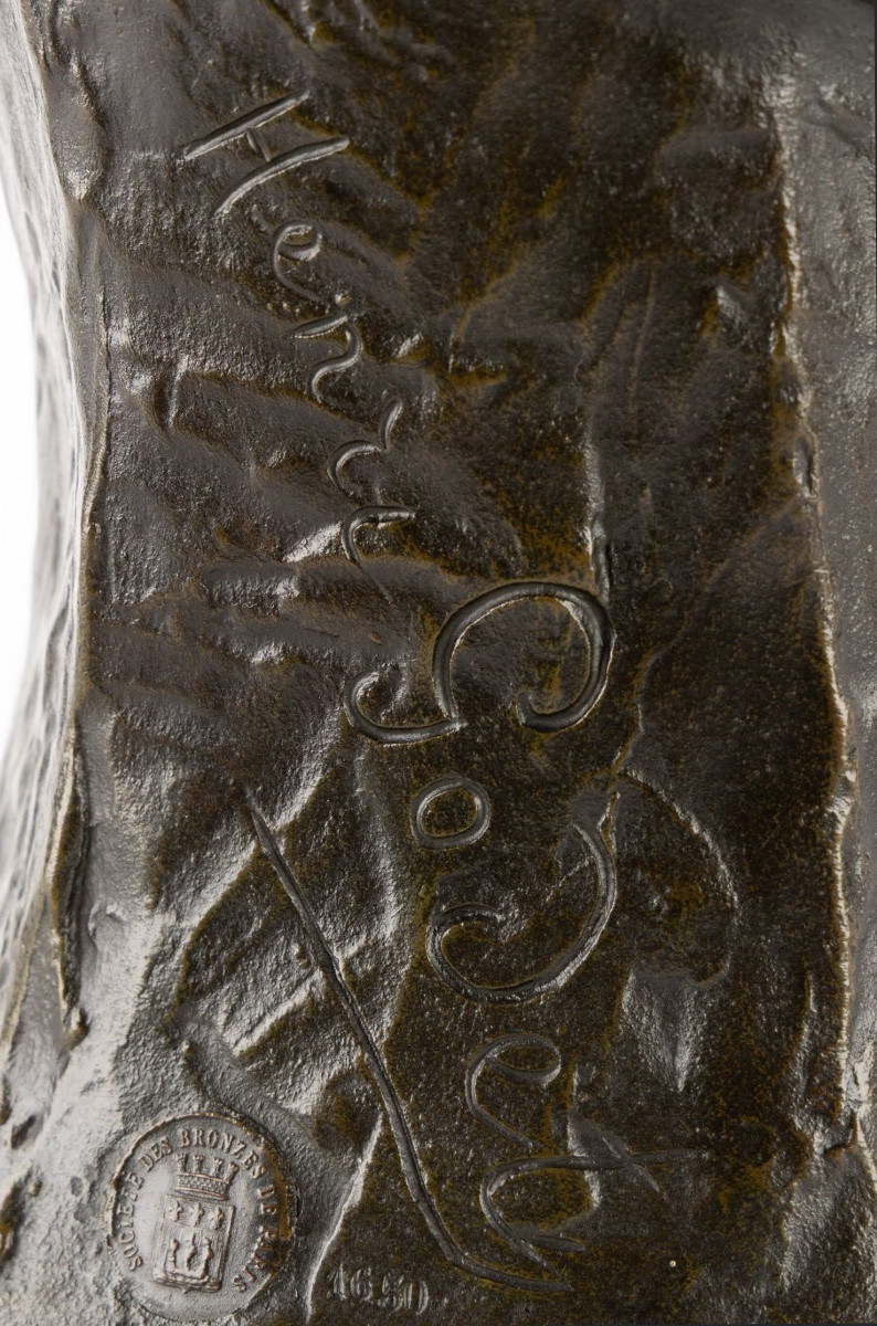 Sculpture - Poésie , Henri Godet (1863-1937) - Bronze-photo-5