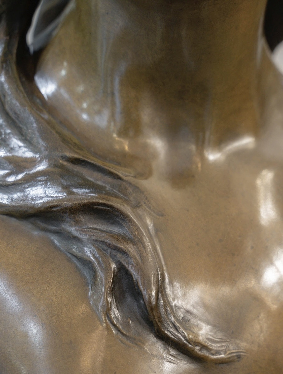 Sculpture - Poetry , Henri Godet (1863-1937) - Bronze-photo-3