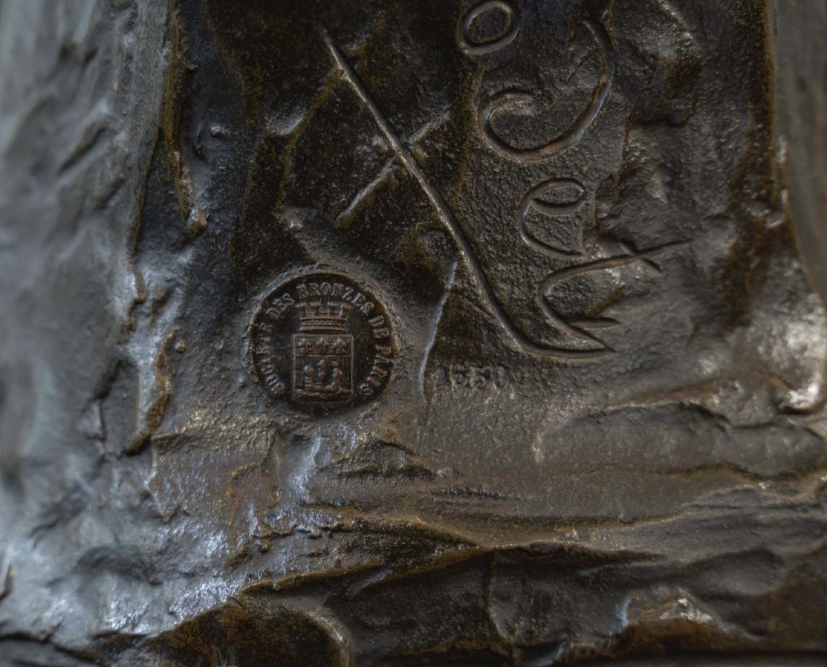 Sculpture - Poetry , Henri Godet (1863-1937) - Bronze-photo-6