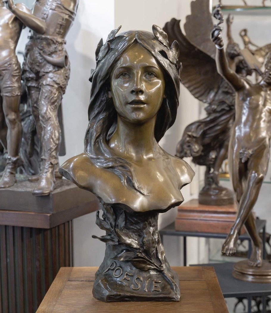 Sculpture - Poetry , Henri Godet (1863-1937) - Bronze