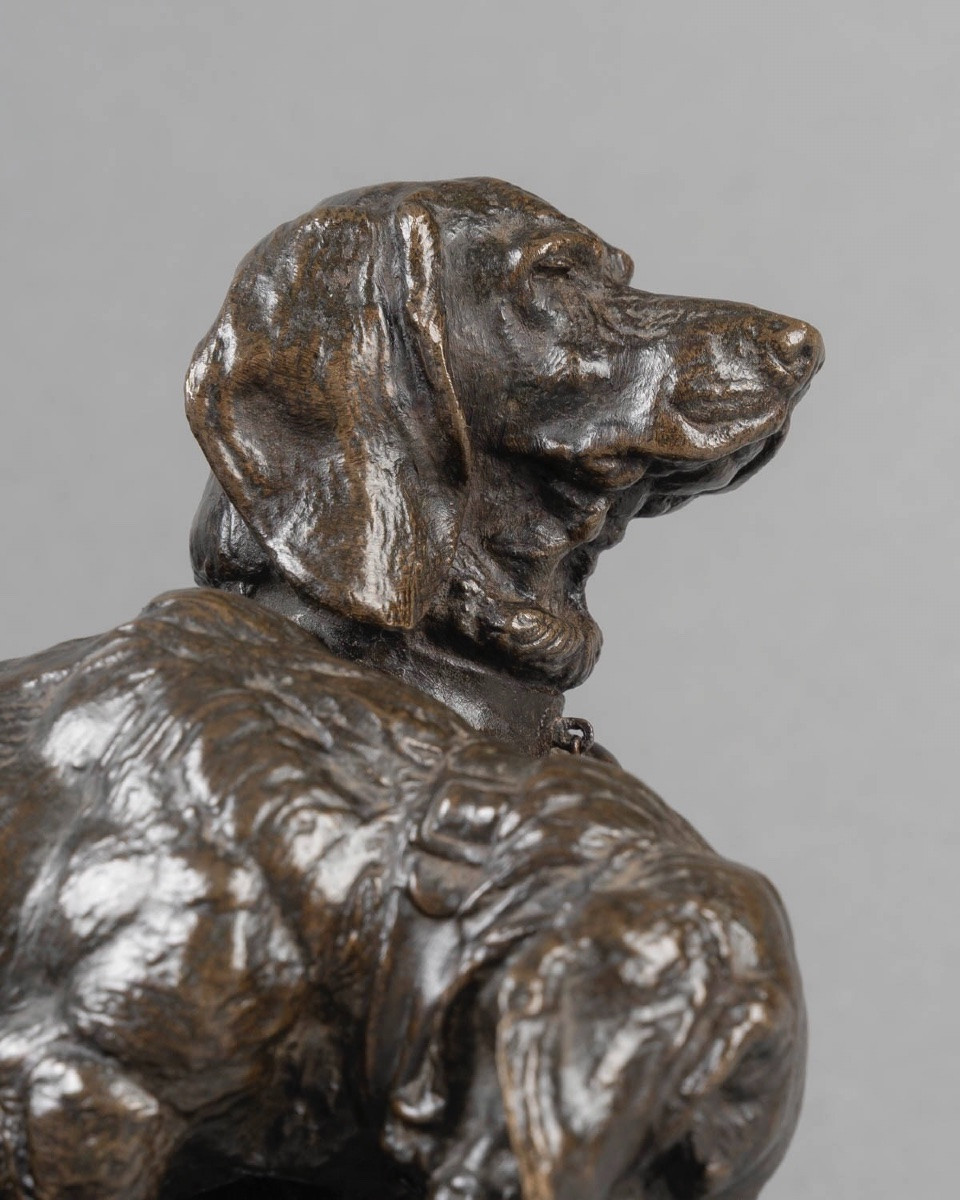 Sculpture - Group Of Bassets , Ravageot And Ravageode , Emmanuel Fremiet (1824 -1910) - Bronze-photo-5