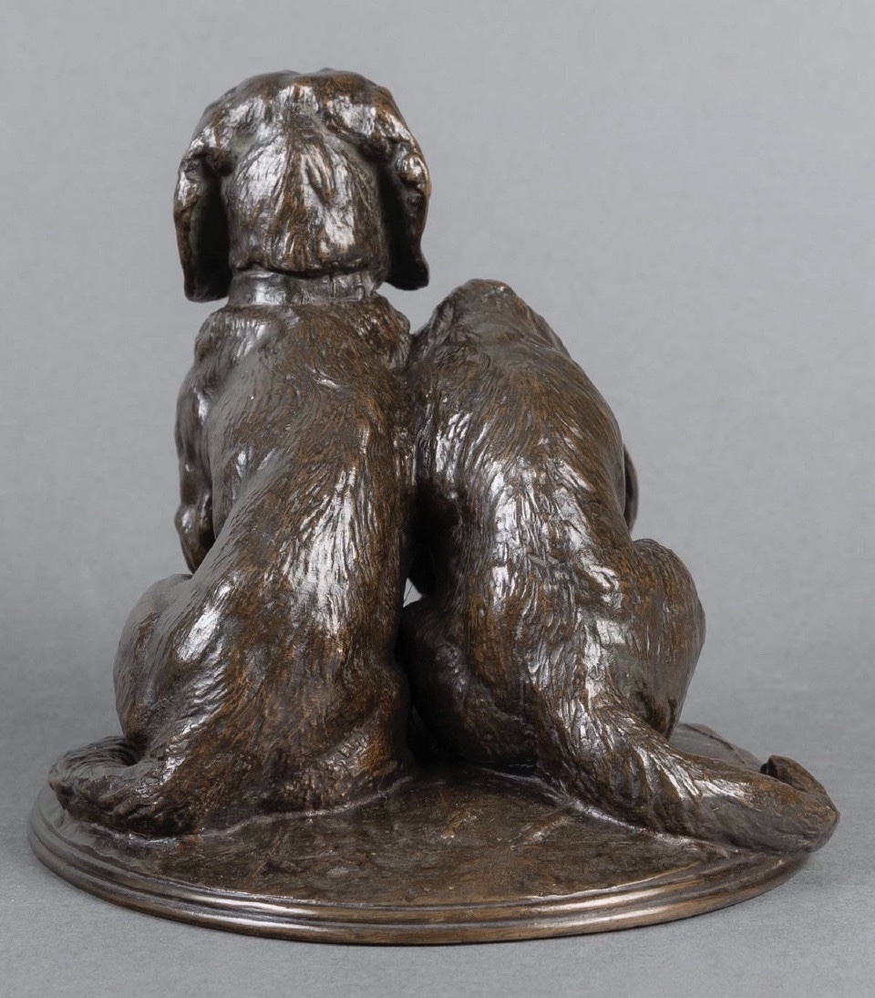 Sculpture - Group Of Bassets , Ravageot And Ravageode , Emmanuel Fremiet (1824 -1910) - Bronze-photo-1