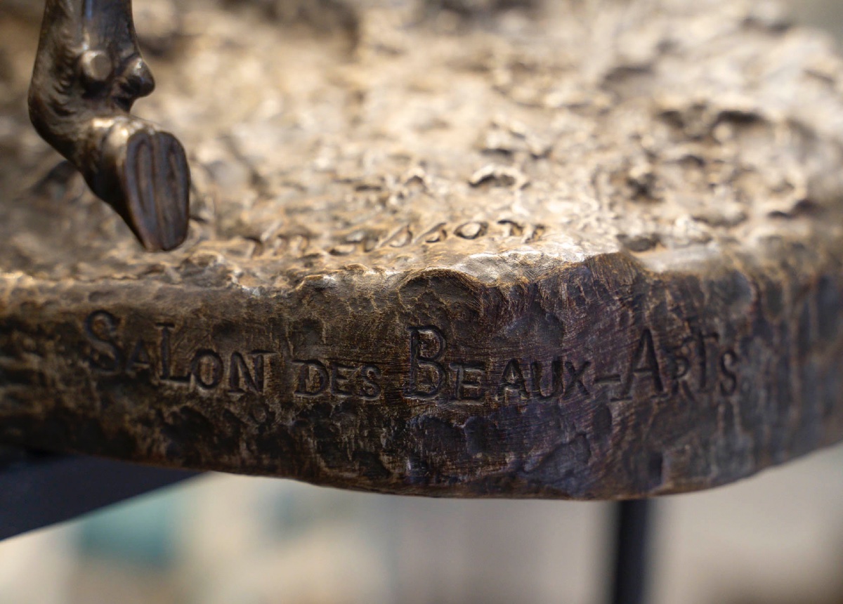 Sculpture - Famille De Cervidés , Clovis - Edmond Masson (1838-1913) - Bronze-photo-7