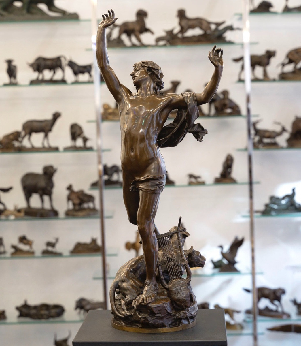 Sculpture - Orpheus In The Underworld, Charles Raoul Verlet (1857-1923), F Barbedienne - Bronze-photo-2