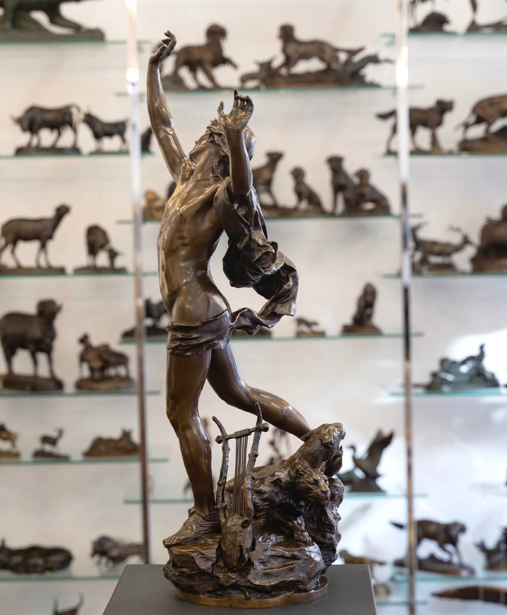 Sculpture - Orpheus In The Underworld, Charles Raoul Verlet (1857-1923), F Barbedienne - Bronze-photo-3