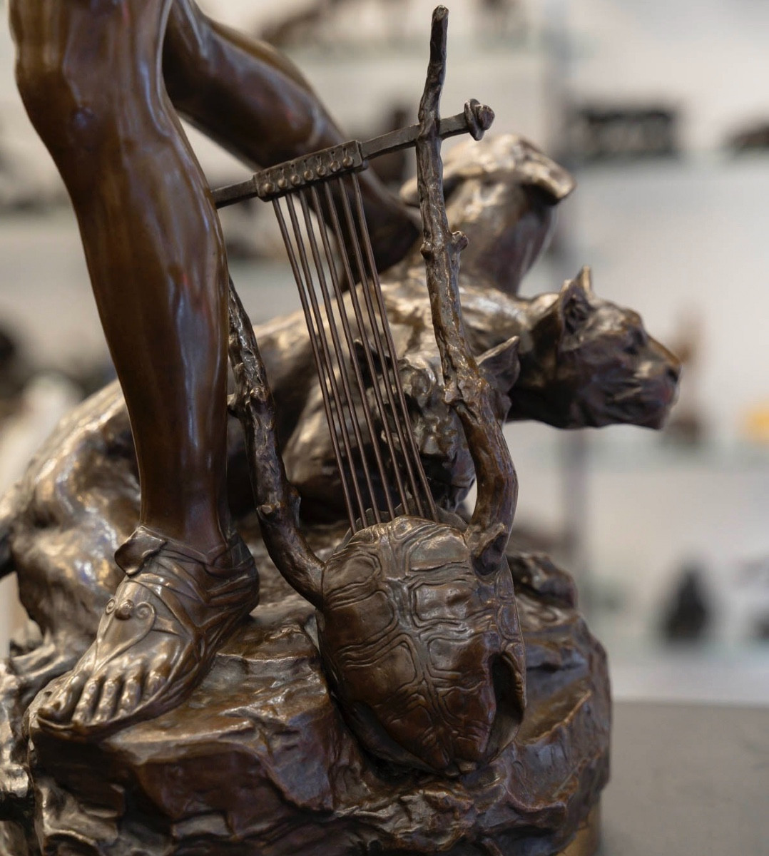 Sculpture - Orpheus In The Underworld, Charles Raoul Verlet (1857-1923), F Barbedienne - Bronze-photo-4