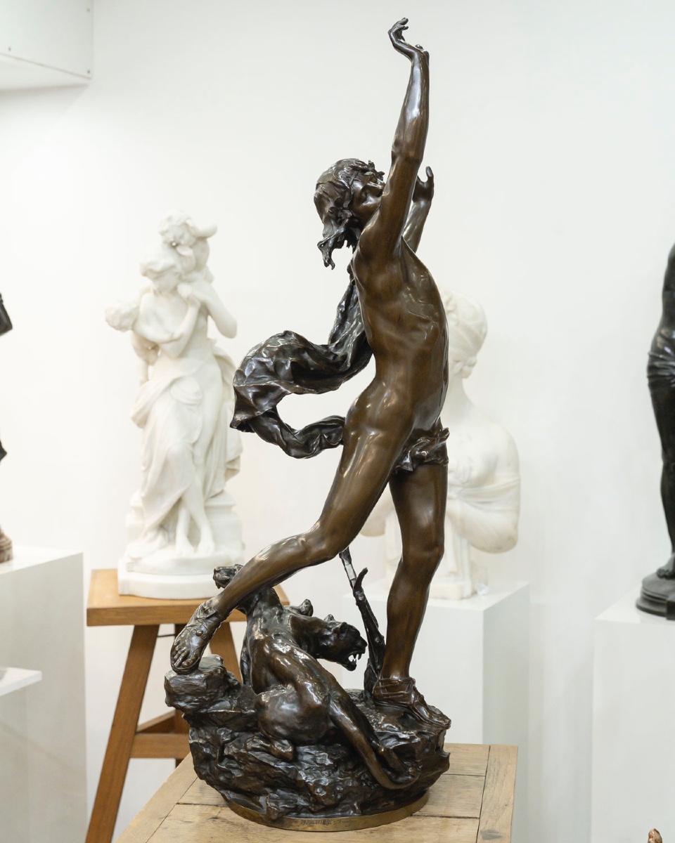 Sculpture - Orpheus In The Underworld, Charles Raoul Verlet (1857-1923), F Barbedienne - Bronze-photo-4