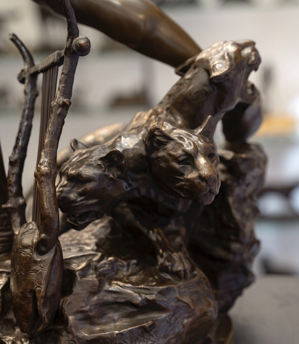 Sculpture - Orpheus In The Underworld, Charles Raoul Verlet (1857-1923), F Barbedienne - Bronze-photo-2