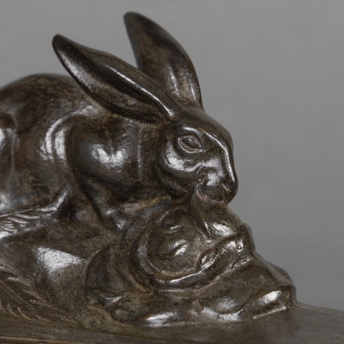 Sculpture - Group Of Two Rabbits , Maurice Frecourt (1890-1961) - Bronze-photo-3