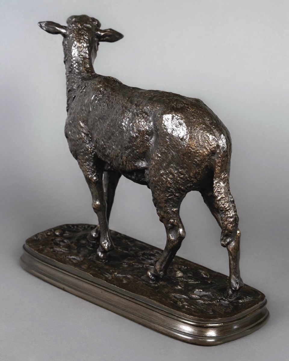 Sculpture - Le Mouton Des Vosges  , Pierre - Jules Mêne (1810-1879) - Bronze-photo-1