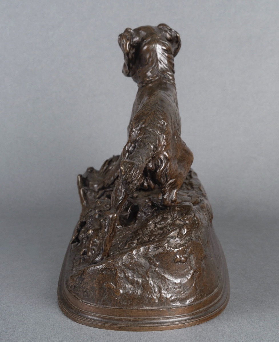 Sculpture - Pointing Dog , Pierre - Jules Mêne (1810-1879) - Bronze-photo-2