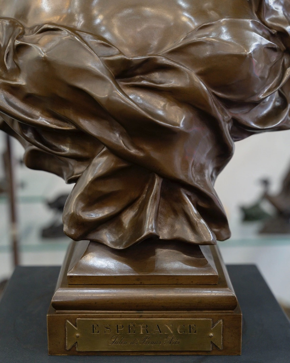 Sculpture - Éspérance , Félix Pierre Richard (1848-1912) - Bronze-photo-5