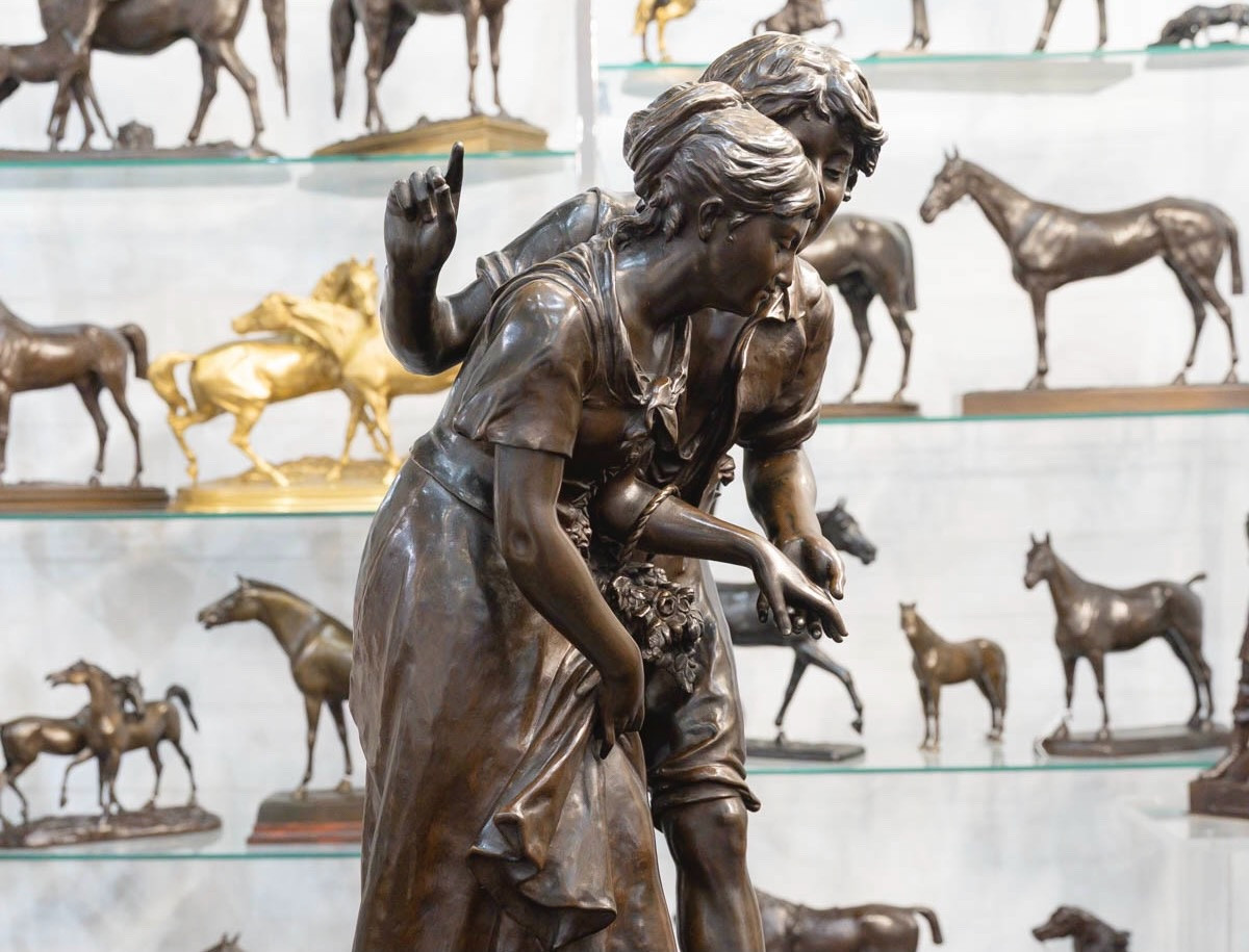 Sculpture - Allégorie De La Séduction , Jean Louis Grégoire (1840-1890) - Bronze -photo-3