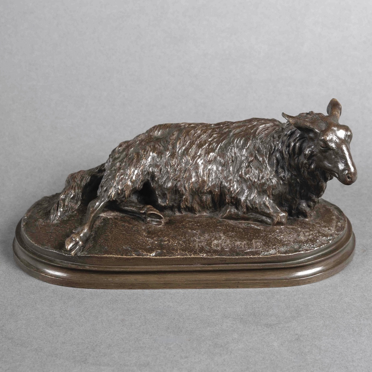 Sculpture - Reclining Sheep , Rosa Bonheur (1822-1899) - Bronze