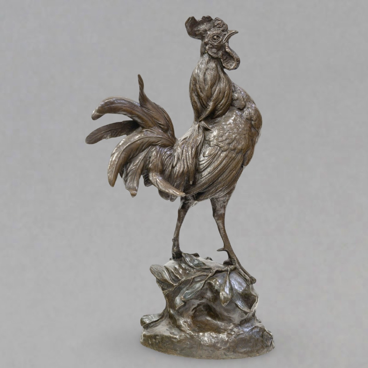 Sculpture - The Rooster, Alexandre Paul Comolera (1818-1897) - Bronze-photo-4