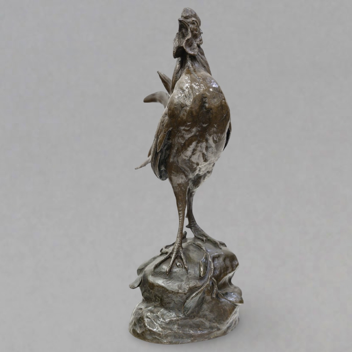 Sculpture - The Rooster, Alexandre Paul Comolera (1818-1897) - Bronze-photo-1