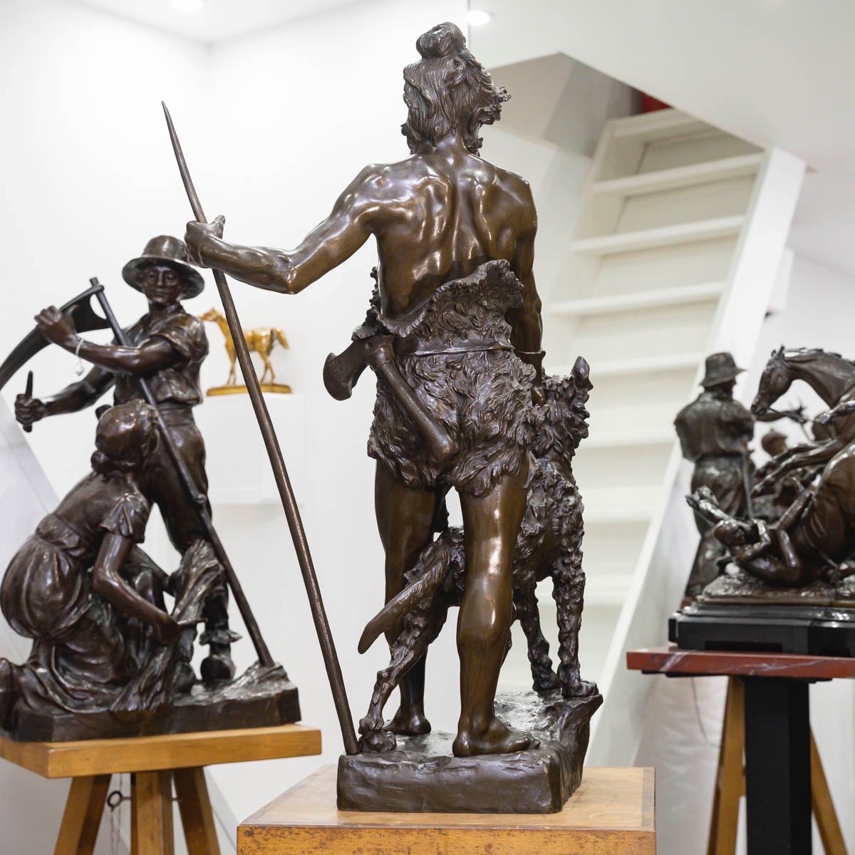 Sculpture - Le Chasseur Gaulois , Marcel Debut (1865-1933) - Bronze-photo-3