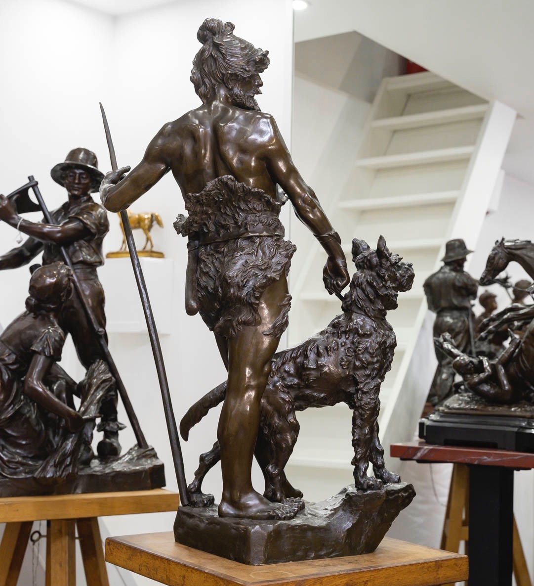 Sculpture - Le Chasseur Gaulois , Marcel Debut (1865-1933) - Bronze-photo-4